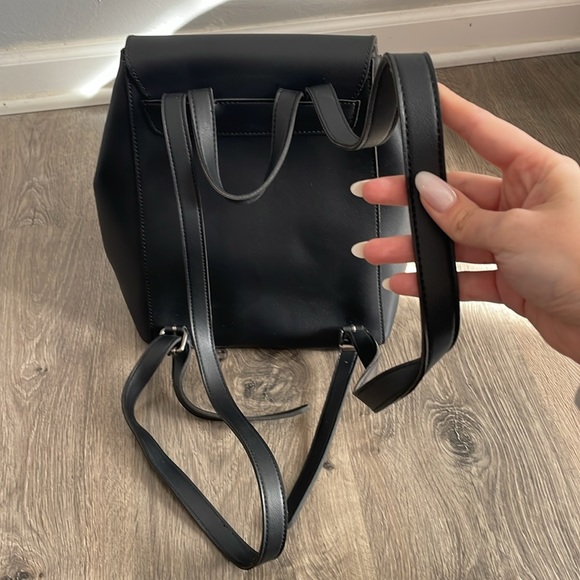 ASOS Claudia Canova Faux Leather Black Backpack - Picture 9 of 10